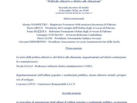 Politiche abitative e diritto all’abitazione