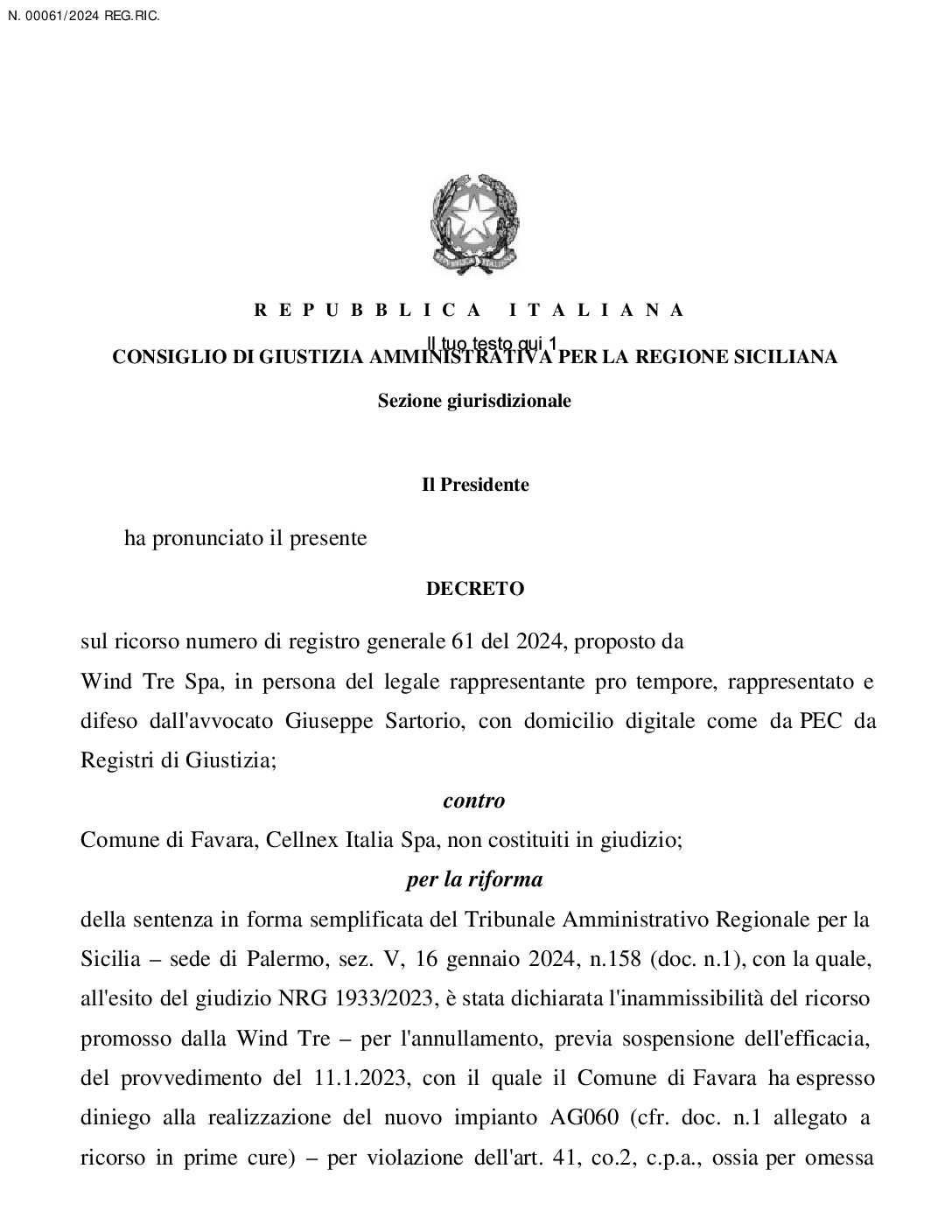 Tutela monocratica e misura propulsiva – Impossibilità